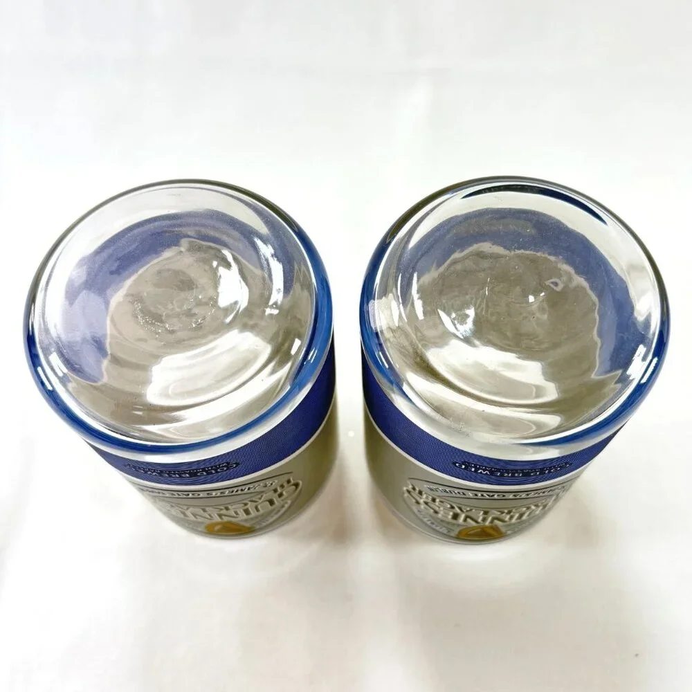 Guinness Black Lager Cold Brewed Can Shaped 16 Oz‎ Glasses Set of 2